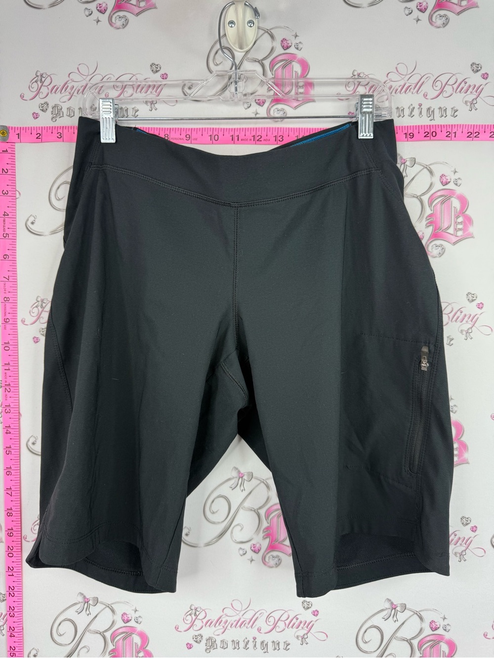 Columbia shorts OMNI SHEILD repellent Black Athletic Bike Shorts with Zip Pocket